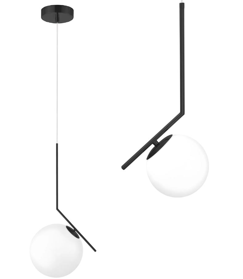 REA LAMPA G107-1W BLACK WHITE OSW-09732