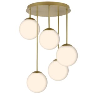 REA LAMPA APP1818-5CPR BRUSH GOLD WHITE OSW-00668