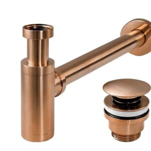 SYFON KLIK-KLAK UNIWERSALNY MIEDŹ SZCZOTKOWANA