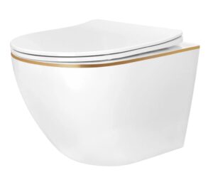 REA misa WC podwieszana Rea Carlo Mini Tornado NF GOLD EDGE REA-C6806