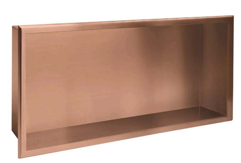 REA PÓŁKA WNĘKOWA ŁAZIENKOWA MIEDŹ SZCZOTKOWANA 5906366018343