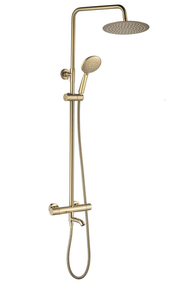 REA ZESTAW NATRYSKOWO-WANNOWY LUNGO DIAMOND ZŁOTY TERM REA-P5960