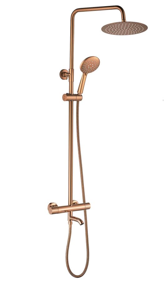 REA ZESTAW NATRYSKOWO-WANNOWY LUNGO DIAMOND MIEDŹ TERM REA-P5964