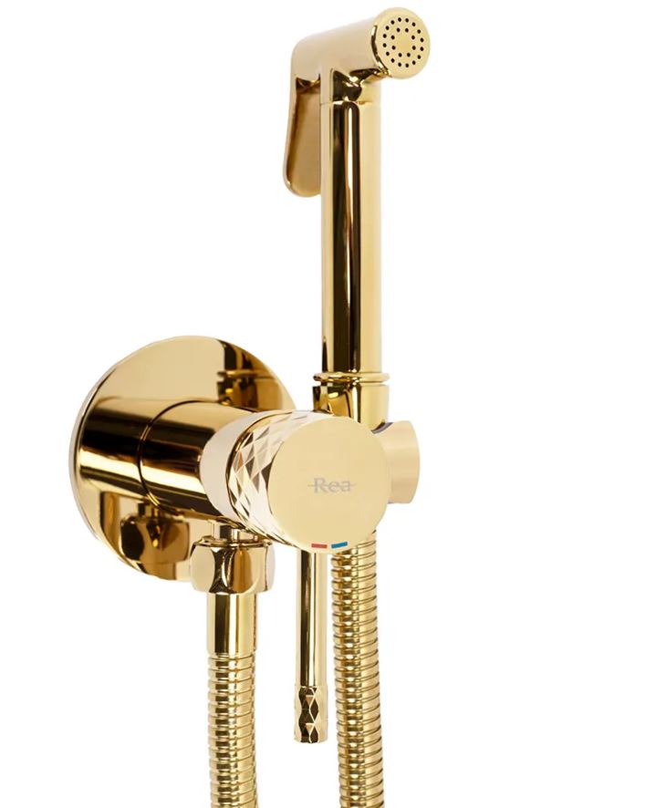 REA BATERIA BIDETOWA LOOP LUNGO DIAMOND ZŁOTA REA-B8997