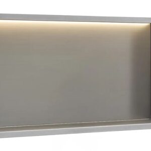REA PÓŁKA WNĘKOWA łazienkowa LED 60x30x10 cm srebrna 5906366018381