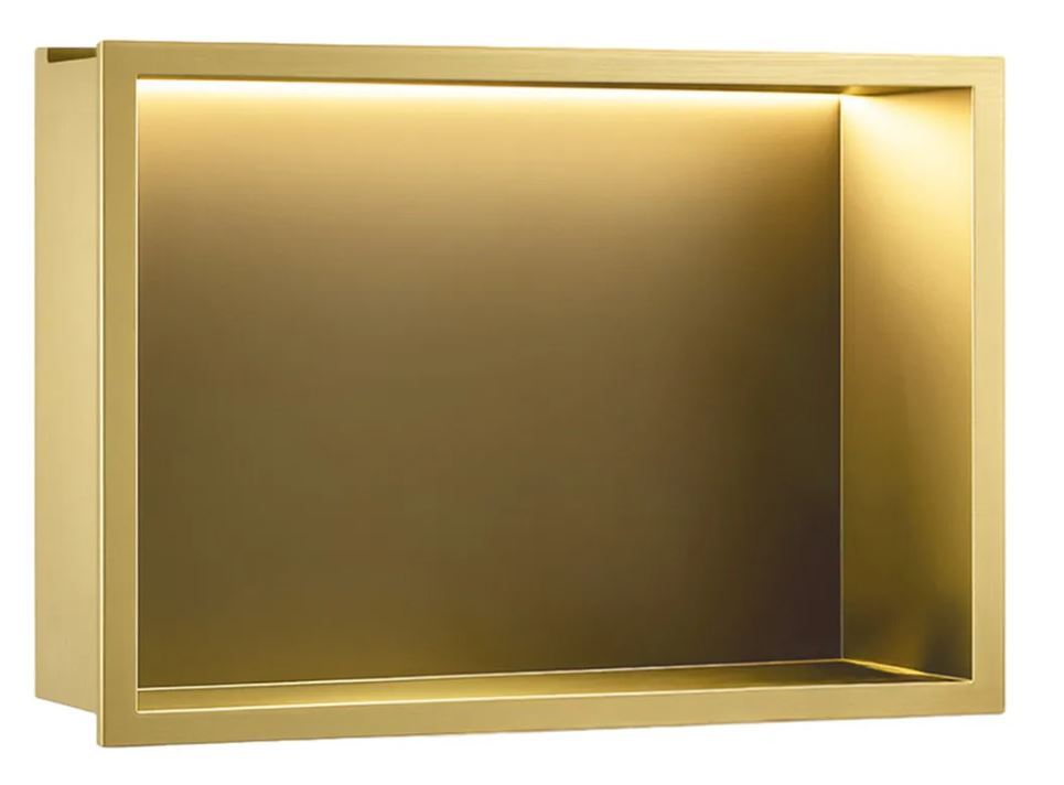 REA PÓŁKA WNĘKOWA LED 30x45x10 cm ZŁOTA 5906366018374