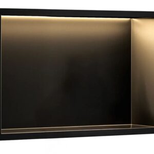 REA PÓŁKA WNĘKOWA LED 30x45x10 cm czarna 5906366018367