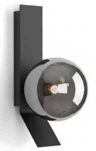 REA LAMPA APP1757-1W BLACK TRANSPARENT OSW-04318