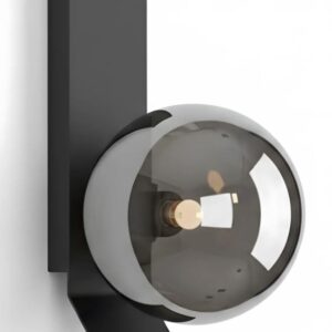 REA LAMPA APP1757-1W BLACK TRANSPARENT OSW-04318