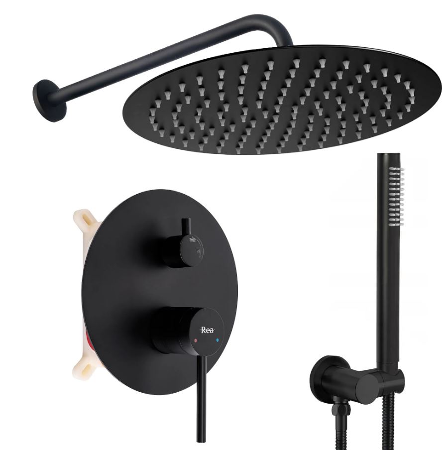 REA ZESTAW PODTYNKOWY JS-7029B FOSS CLIF CZARNY REA-P5968