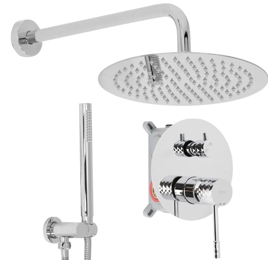 REA ZESTAW NATRYSKOWY PODTY LUNGO DIAMOND CHROM + BOX REA-P6963