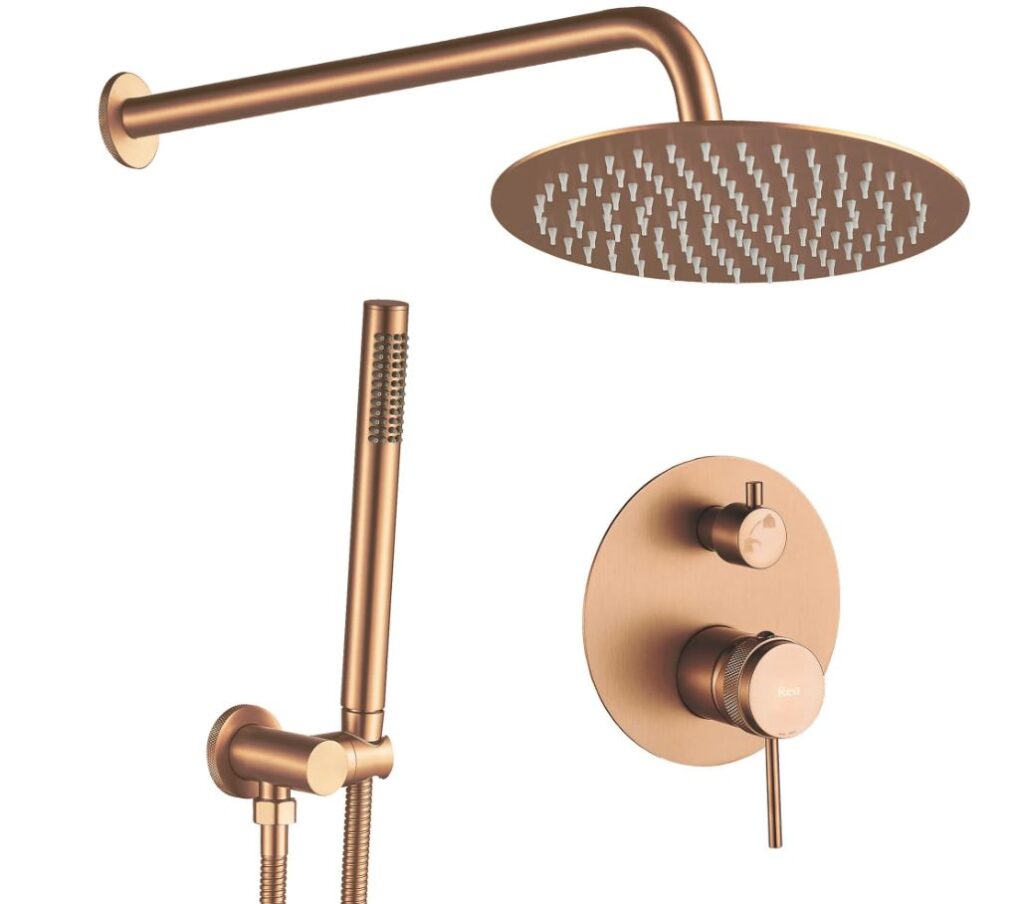 REA ZESTAW NATR PODTYNKOWY LUNGO GRIP MIEDŹ SZCZ + BOX REA-P5651