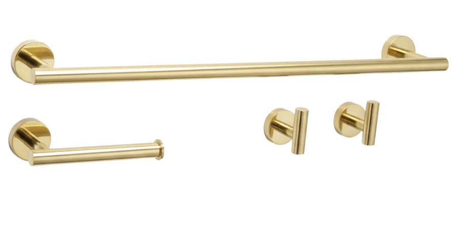 REA KOMPLET WIESZAKÓW ŁAZIENKOWYCH ARI ZŁOTY 5906366016424