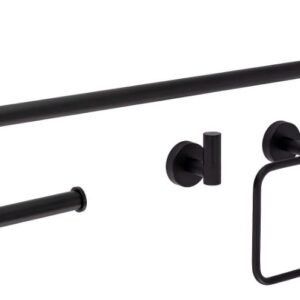 REA KOMPLET WIESZAKÓW ŁAZIENKOWYCH GRID CZARNY 5906366016493