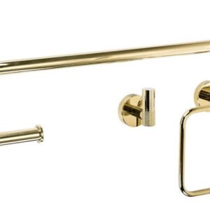 REA KOMPLET WIESZAKÓW ŁAZIENKOWYCH GRID ZŁOTY 5906366016509