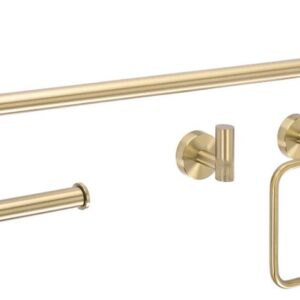 REA KOMPLET WIESZAKÓW ŁAZIENKOWYCH GRID ZŁOTY SZCZOTKOWANY 5906366016516