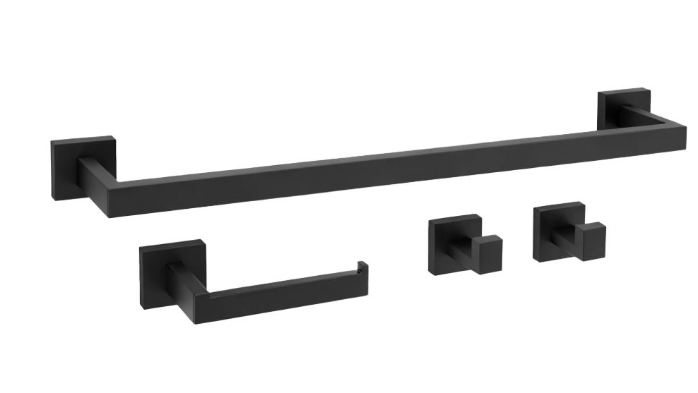 REA KOMPLET WIESZAKÓW ŁAZIENKOWYCH RIO CZARNY 5906366016561