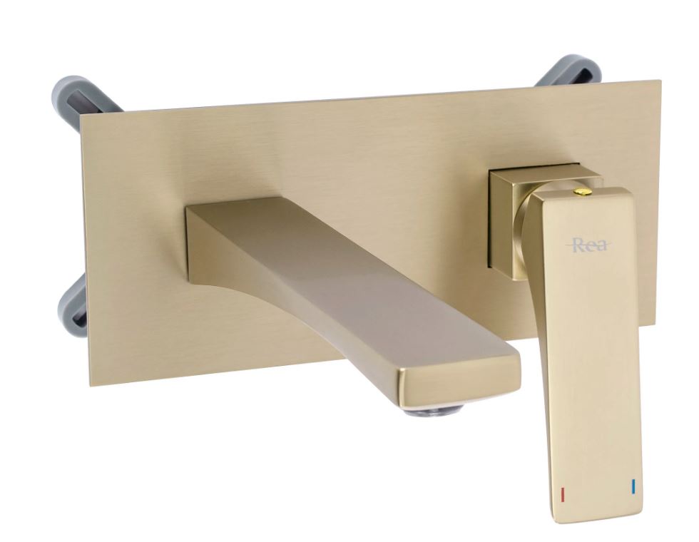 REA BATERIA UMYWALKOWA PODTYNKOWA JOE ZŁOTA SZCZOTKOWA REA-B3620