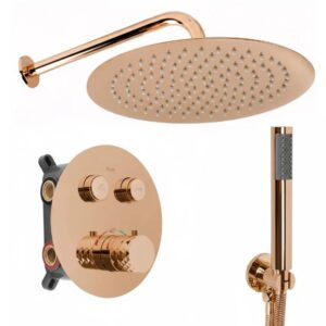 REA ZESTAW NATRYSKOWY PODTY LUNGO DIAMOND MIEDŹ TERMOS REA-P6968