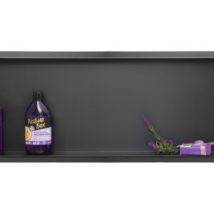 BALNEO WALL-BOX No Rim Black – Półka wnękowa bezramkowa czarna 90x30x7 cm 5903943983742