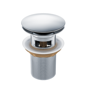 BALNEO Korek umywalkowy mosiężny Klik Klak A z przelewem Chrom E0101010101-1