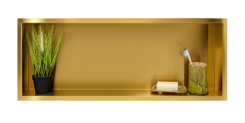 BALNEO WALL-BOX ONE Gold / Brass – Półka pojedyncza złota 90x30x7 cm 5903943983568
