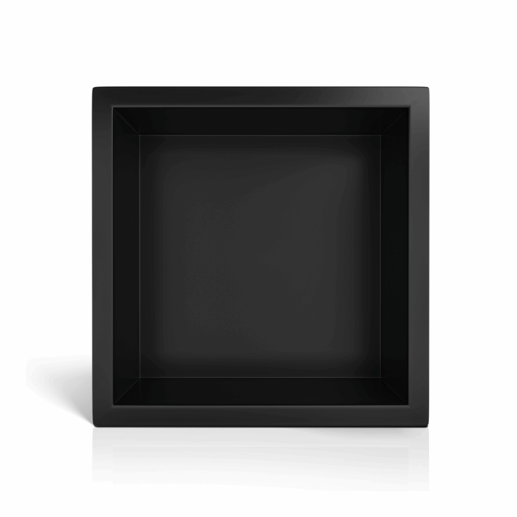 BALNEO WALL-BOX ONE Black – Półka łazienkowa pojedyncza czarna 30x30x7 cm 5903943983254