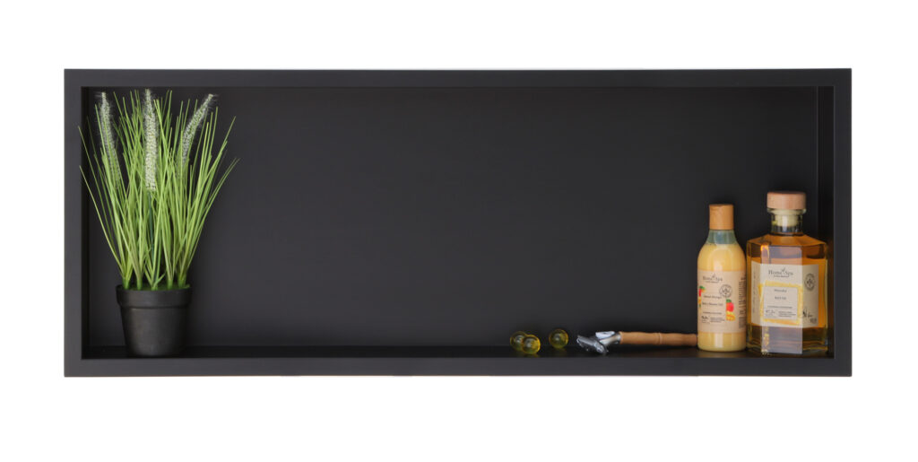 BALNEO WALL-BOX ONE Black – Półka pojedyncza czarna 90x30x7 cm 5903943983445