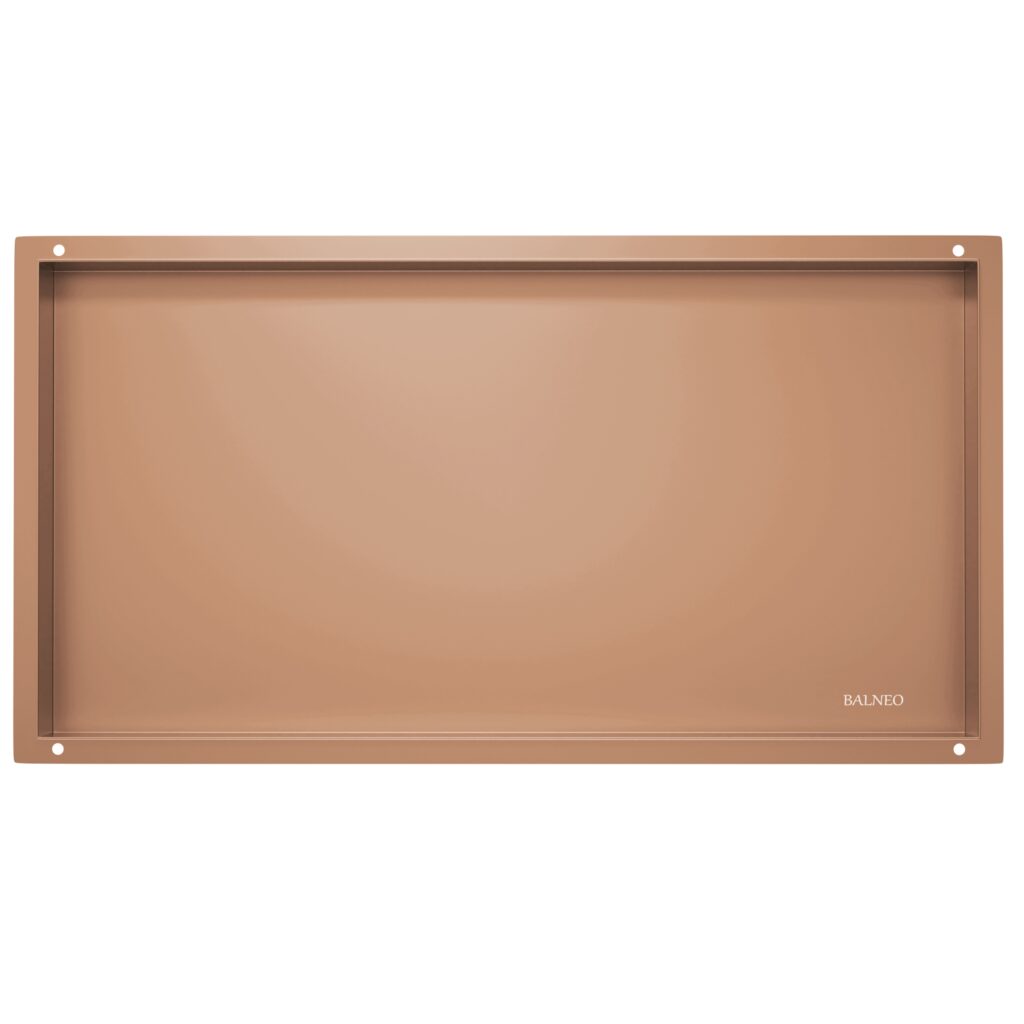 BALNEO WALL-BOX NO RIM – Półka wnękowa bezramkowa COPPER miedziana 60x30x10 cm 5905591098731
