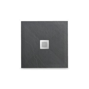 BALNEO Stone Tray – Brodzik kompozytowy „F” Ciemnoszary 90x90x2,5 STFDG909025