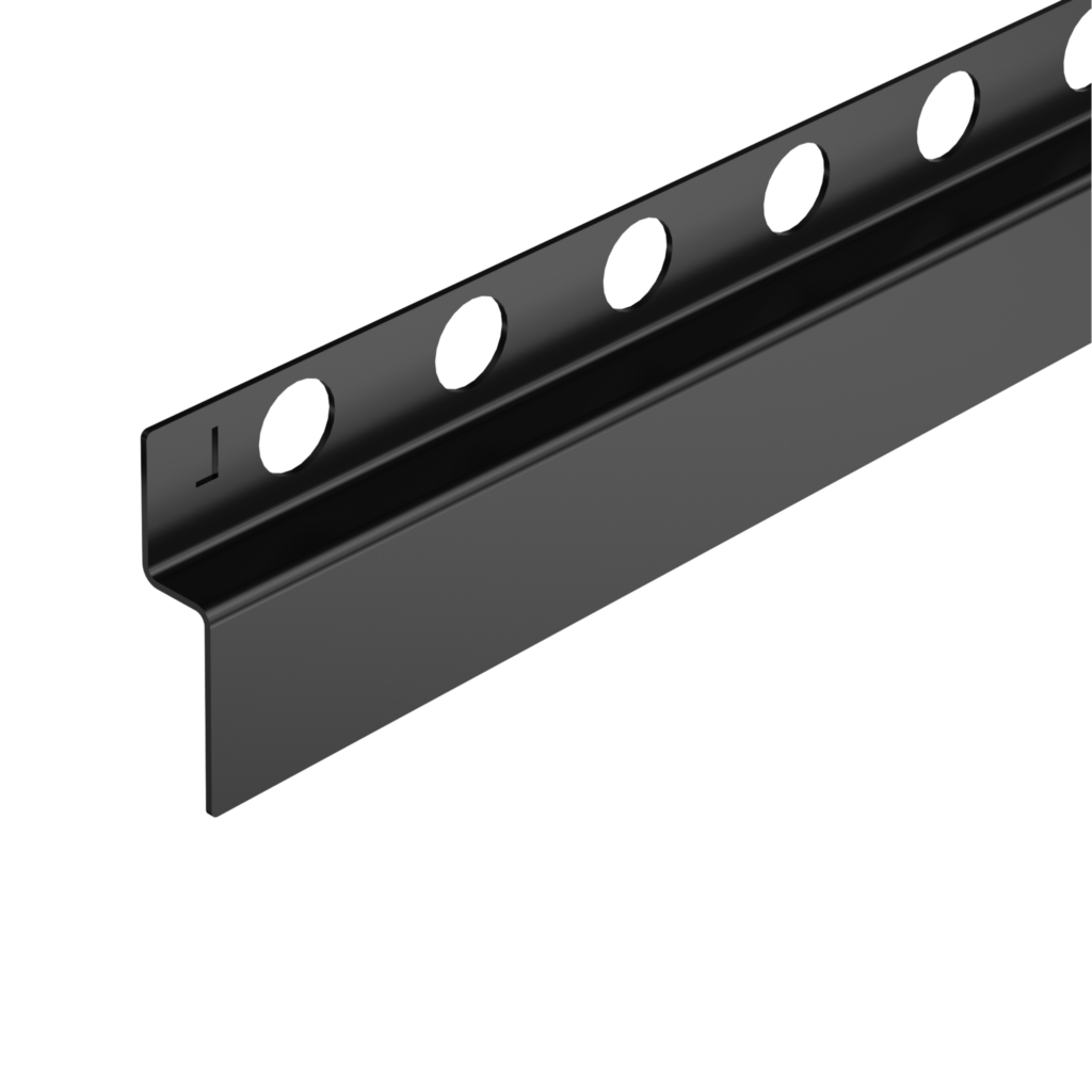 BALNEO Listwa spadkowa przyścienna lewa 120 cm czarna D0101020201-1