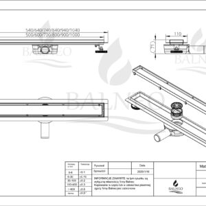 BALNEO Odpływ Liniowy Drain 2w1 Chrom 100 cm
