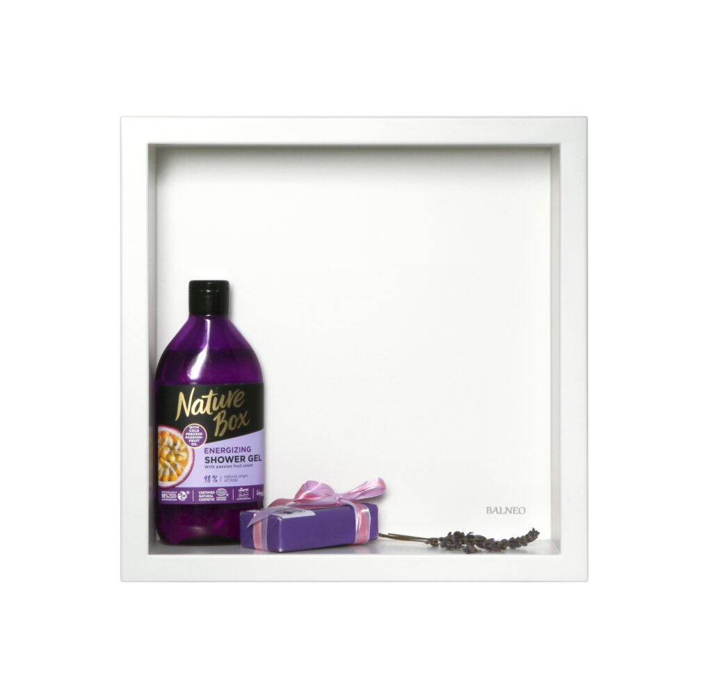 BALNEO WALL-BOX ONE White – Półka łazienkowa pojedyncza biała 30x30x7 cm 5903943983186