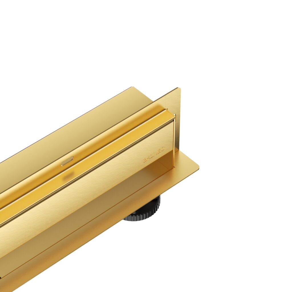 BALNEO W-Drain NEXT 2w1 Odpływ liniowy ścienny 90 cm dwustronny złoty