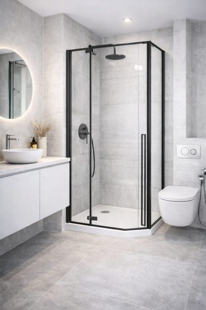 REA KABINA DIAMOND BLACK 90X90 REA-K5622