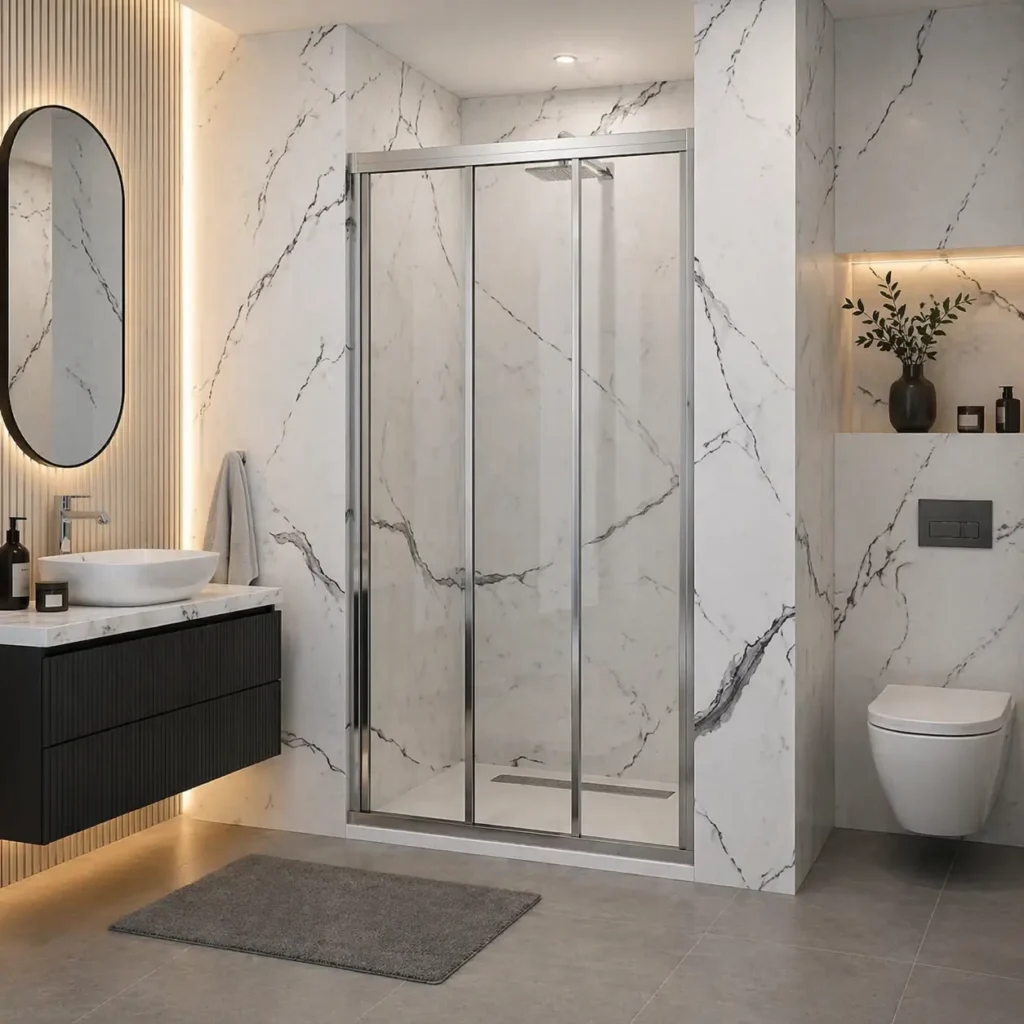 REA Drzwi prysznicowe 100 cm przesuwne Rea Alex chrom szkło hartowane Easy Clean REA-K0546