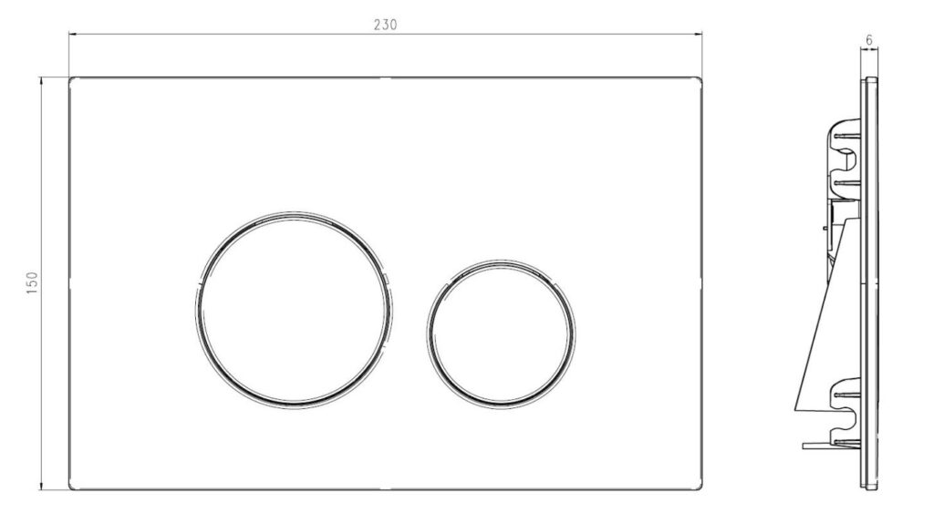 JOMO/WERIT PRZYCISK SPŁUKUJĄCY DO TOALETY SWITCH chrom mat/chrom mat JOM/102-000000410