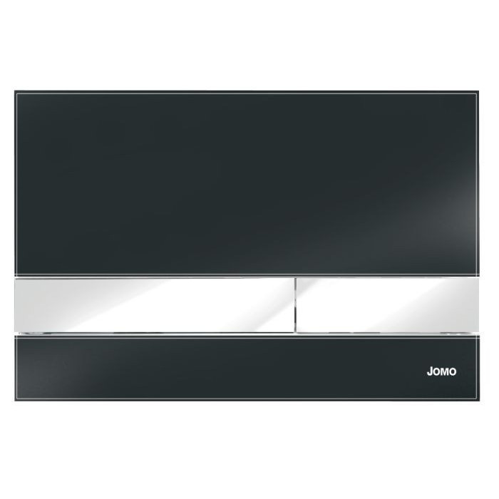 JOMO/WERIT PRZYCISK SPŁUKUJĄCY DO WC EXCLUSIVE 2.2, chrom połysk 2.0/szkło czarne JOM/102-000000297