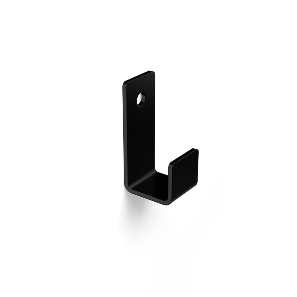 Metaliczny Pluton DROX haczyk na ręcznik na montaż stal ocynkowana czarny 5905280307991