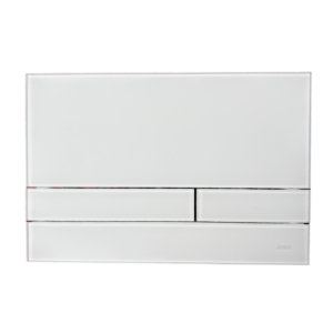 JOMO/WERIT PRZYCISK SPŁUKUJĄCY DO WC EXCLUSIVE 2.1 do SLK/TGA, szkło białe matowe/biały, 2-ilościowy JOM/102-000000216