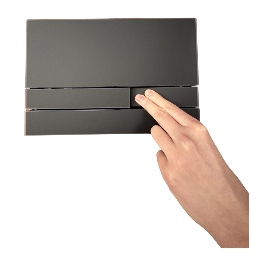 JOMO/WERIT PRZYCISK SPŁUKUJĄCY DO WC EXCLUSIVE 2.1, czarny mat 2.0/szkło czarne mat 102-000000311