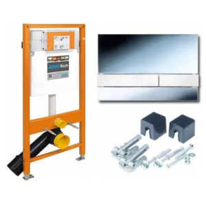 STELAŻ JOMO-Tech WC H=1120 + wsporniki +przycisk chrom połysk EXCLUSIVE 2.0, zabudowa lekka JOM/103-000000010