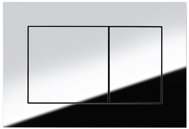 WERIT/ TECEnow – przycisk spłukujący do WC z tworzywa, chrom połysk TECE/9240401