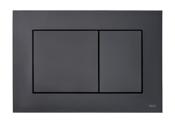 WERIT TECEnow – przycisk spłukujący do WC z tworzywa, czarny połysk TECE/9240403