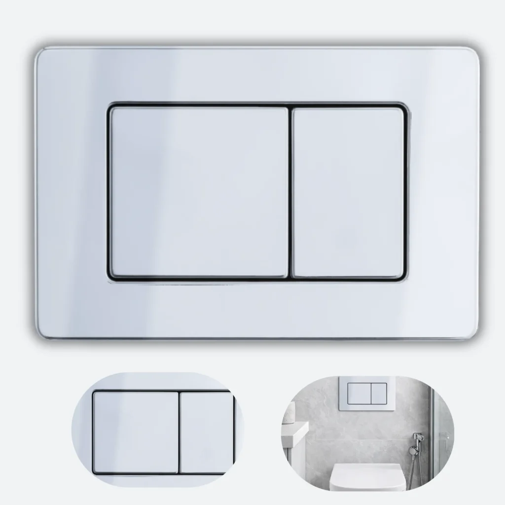 BALNEO Przycisk spłukujący do WC stal nierdzewna AXO chrom F0303040204-1