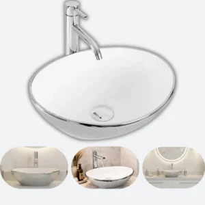 REA umywalka nablatowa Rea HERA UN1014 ceramiczna biała nowoczesna BAS-U1014