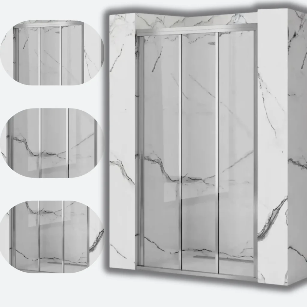 REA Drzwi prysznicowe 100 cm przesuwne Rea Alex chrom szkło hartowane Easy Clean REA-K0546