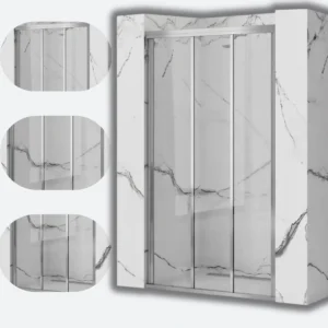 REA Drzwi prysznicowe 100 cm przesuwne Rea Alex chrom szkło hartowane Easy Clean REA-K0546