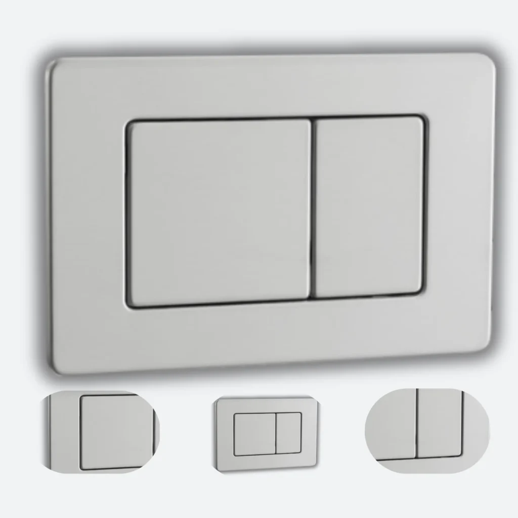 BALNEO Przycisk spłukujący do WC ze stali nierdzewnej szczotkowanej AXO inox F0303080204-1