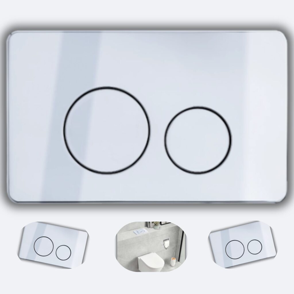 BALNEO Przycisk spłukujący WC chrom OXO dwudzielny do stelaża F0303040203-1